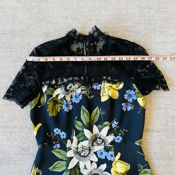 🔥 HP 🔥 Erdem Keni Floral Lace And Cady Dress - Picture 8 of 14